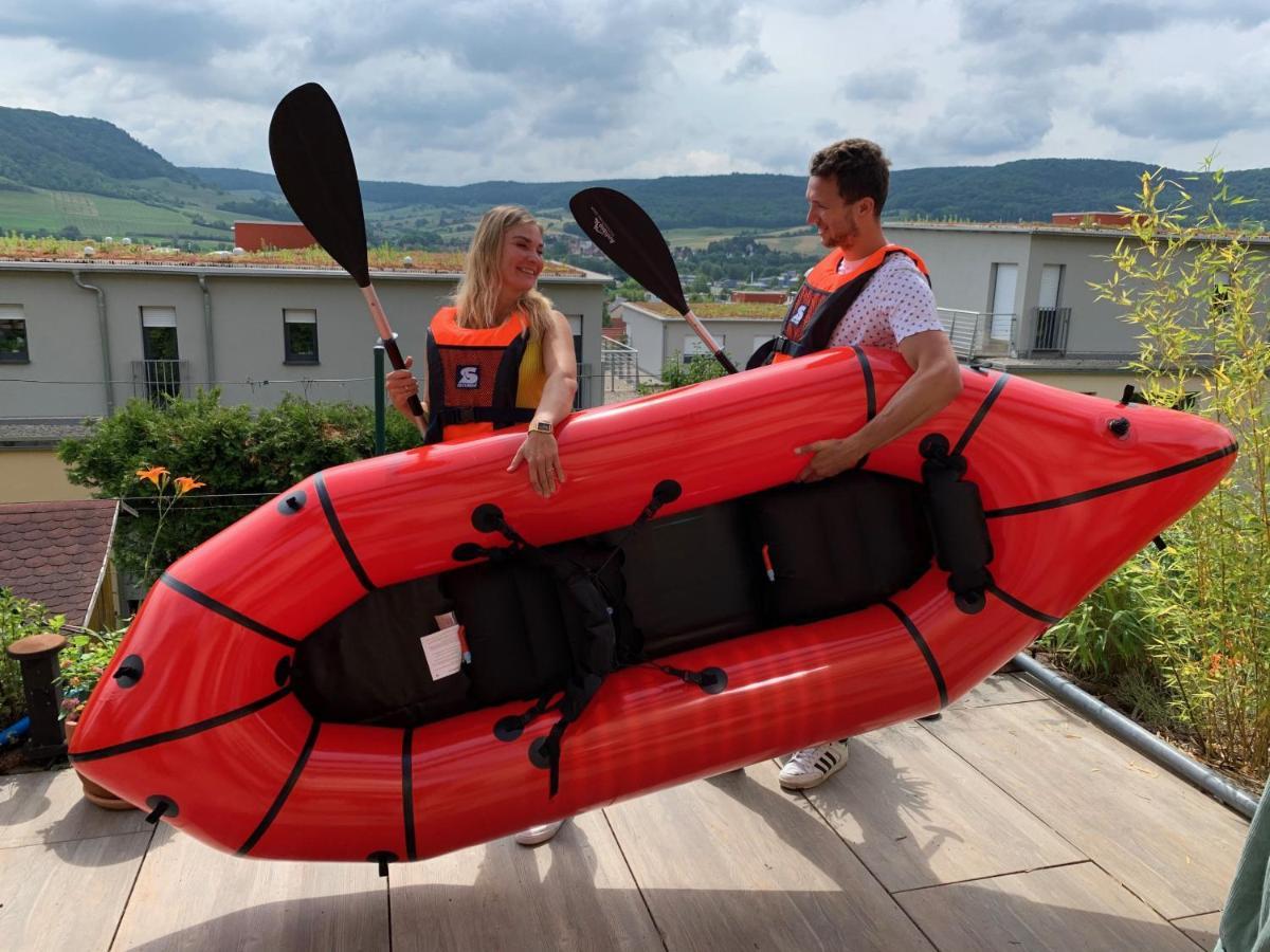 Romantische Ferienwohnung Mit Fantastischem Ausblick, Pool Und Gartensauna Jena Esterno foto